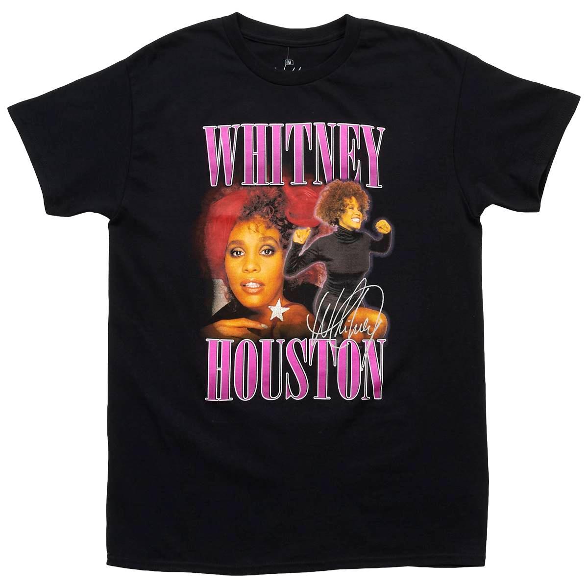 Young Mens Whitney Houston Short Sleeve Graphic Tee