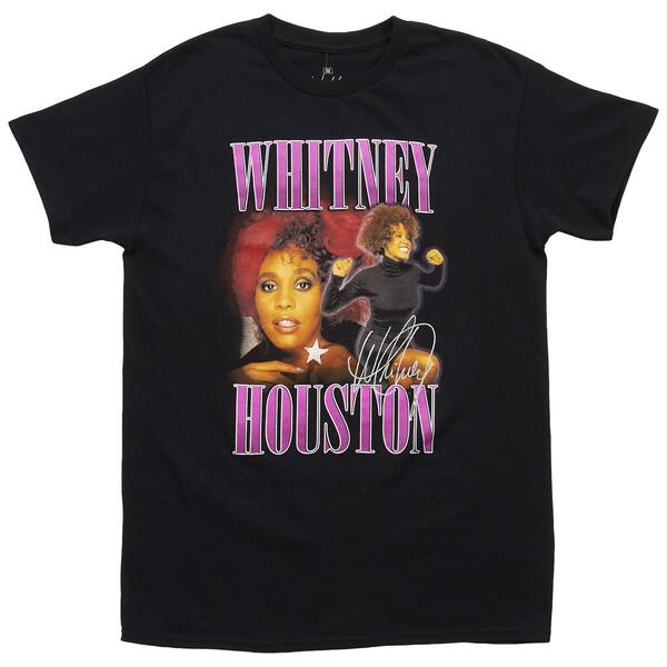 Young Mens Whitney Houston Short Sleeve Graphic Tee - image 