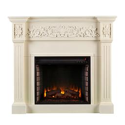 Southern Enterprises Calvert Carved Electric Fireplace