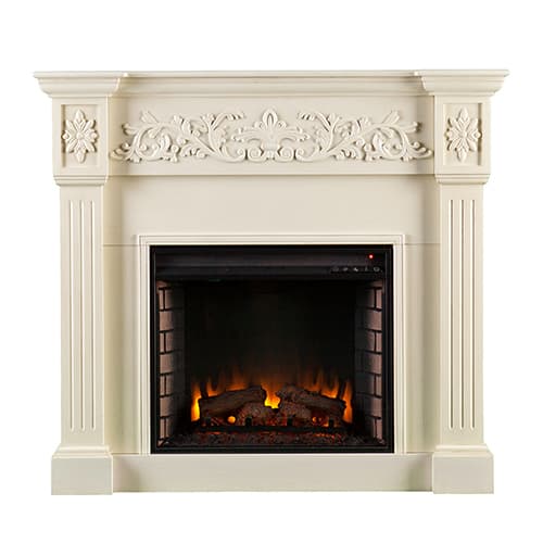 Southern Enterprises Calvert Carved Electric Fireplace
