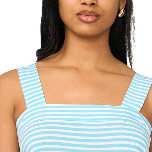Womens MSK Sleeveless Square Neck Stripe Challis Maxi Dress