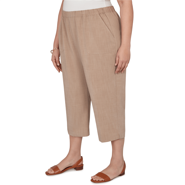 Plus Size Alfred Dunner Grand Bazaar Textured Pull On Capris