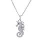 Cubic Zirconia Seahorse Pendant Necklace - image 1
