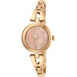 Womens INVICTA Rose Gold Quartz Watch & Bracelet Set - 29334