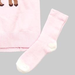Juniors No Comment Christmas Deer Sweater With Socks