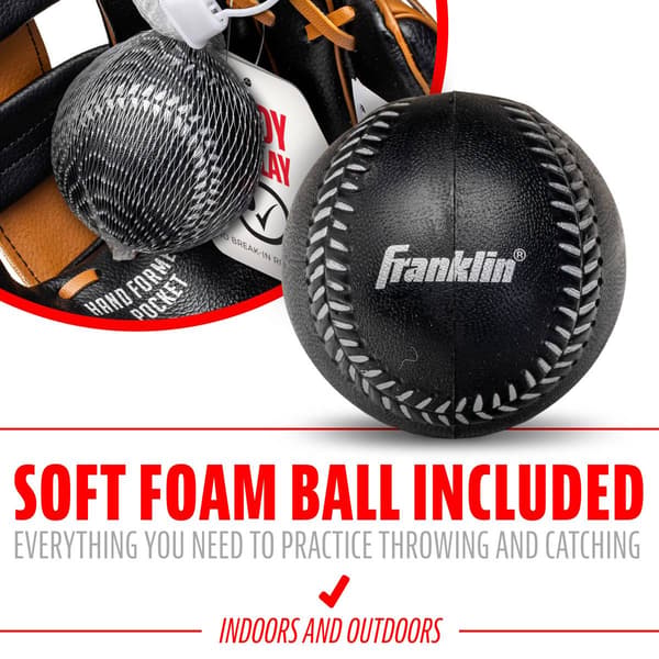 Franklin® 9.5in. Tee Ball Glove and Ball  - Black/Tan
