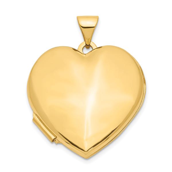 Gold Classics(tm) 14kt.Gold 21mm Heart Domed Plain Locket - image 