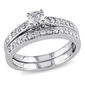 Loveblooms&#40;tm&#41;  Round White 1/2ctw. Diamonds Bridal Ring Set - image 1