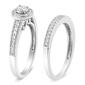 Haus of Brilliance Sterling Silver 1/2ct. Diamond Bridal Set - image 3
