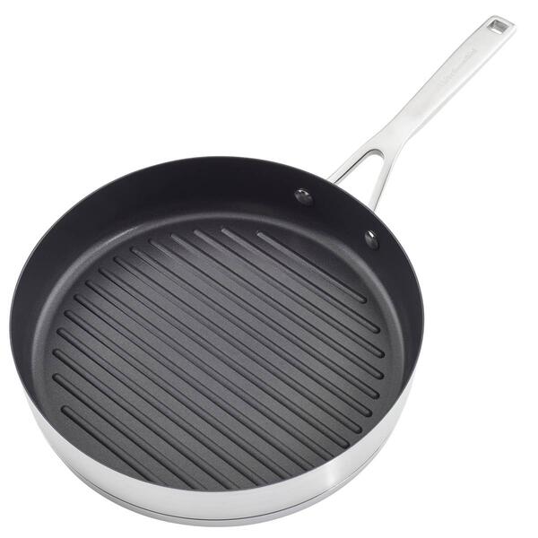KitchenAid&#174; Stainless Steel 3-Ply Base 10.2in. Nonstick Grill Pan