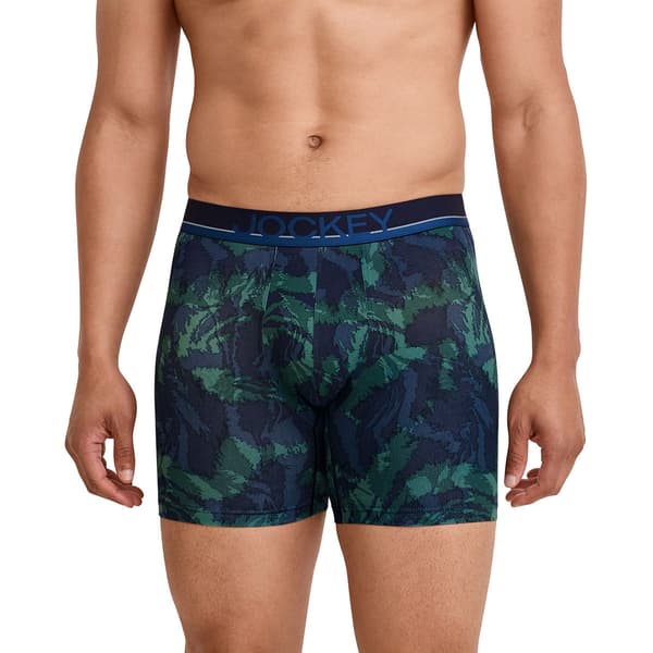 Mens Jockey® 3pk. True Style 6in. Leaves Boxer Brief - Blue/Green