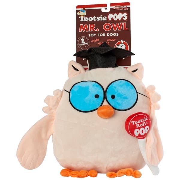 18in. Tootsie Pop Owl Jumbo Plush Dog Toy - image 