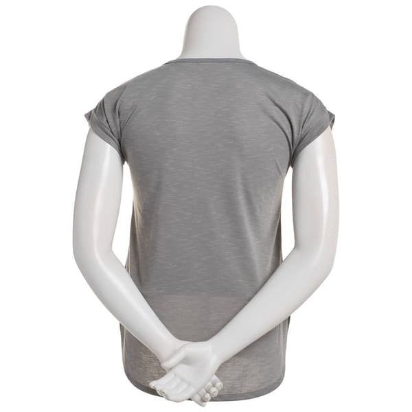 Womens Tru Self Cap Sleeve Fall Is Here Shirttail Tee