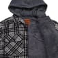 Mens Mountain Ridge Plaid Polar Fleece Jacket - New Black Grey - image 4