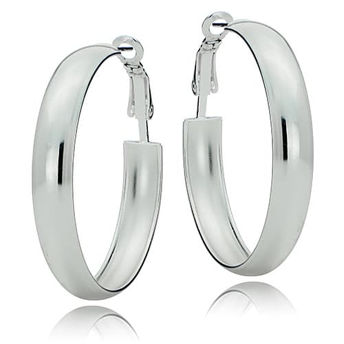 Designs by FMC Sterling Silver Flex Clutch less Hoop...