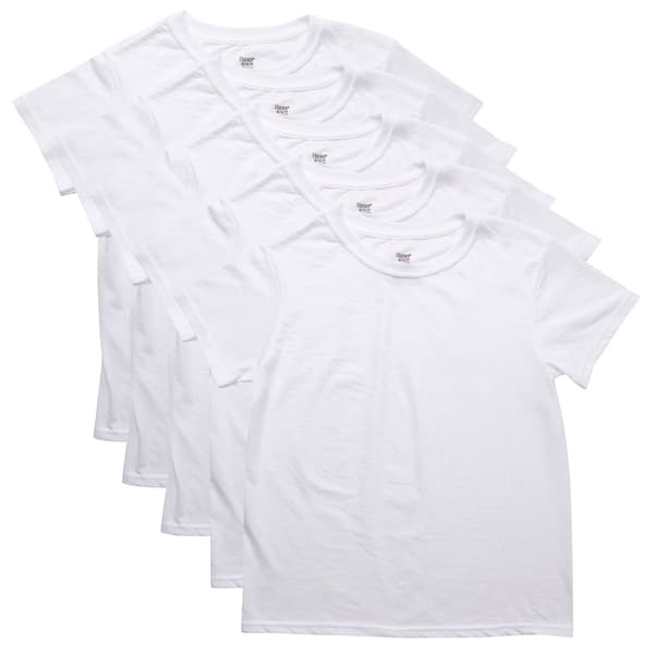 Boys &#40;8-20&#41; Hanes Ultimate&#40;R&#41; 5pk. Crew Neck Tees - image 