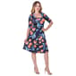 Womens 24/7 Comfort Apparel Floral Knee Length A-Line Dress - image 2