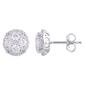 Nova Star&#40;R&#41; Sterling Silver Lab Grown Diamond Round Stud Earrings - image 1