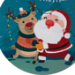 Northlight Santa & Reindeer "Merry Christmas" Disc Ornament - image 4