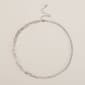 Rosa Rhinestones Silver-Tone Half Chains CZ Necklace - image 1