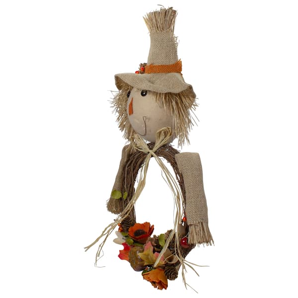 Northlight Seasonal 20in. Fall Scarecrow Wreath Wall D&#233;cor