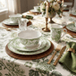 222 Fifth Adelaide Moss 16pc. Porcelain Dinnerware Set Green - image 8