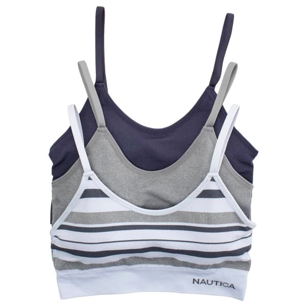Womens Nautica 3pk. Rib Seamless Lounge Bras w/ Jacquard Logo - image 