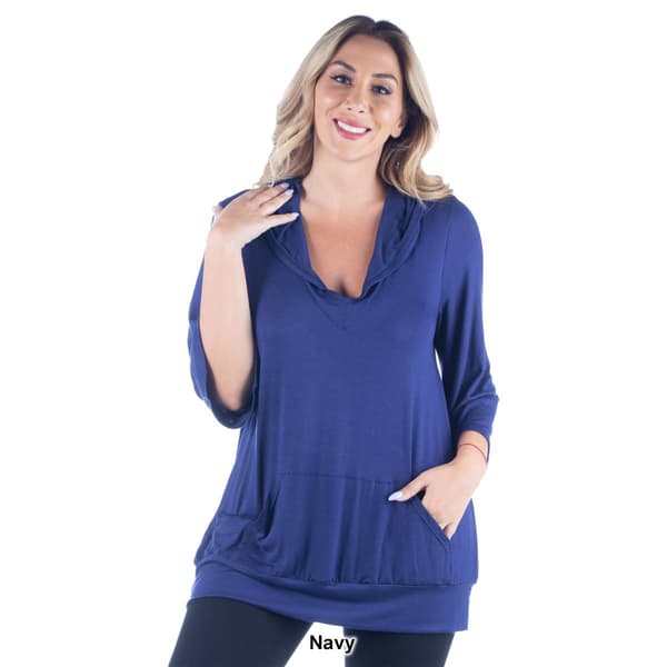 Plus Size 24/7 Comfort Apparel Trendy Oversized Fashion Hoodie