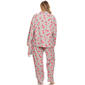 Plus Size White Mark 3pc. Grey Rose Pajama Set - image 3