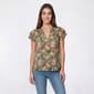 Womens Angels Forever Young Davina Cap Sleeve Floral Blouse - image 1