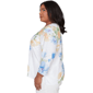 Plus Size Alfred Dunner Classics 3/4 Sleeve Floral Stripe Blouse - image 4