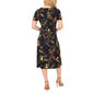 Petite MSK Short Sleeve V-Neck Twist Front Floral Midi Dress - image 2