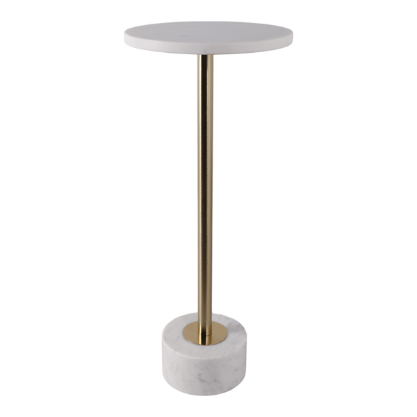 Sagebrook Home Modern Round Marble Top Accent Table