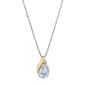 Gemstone Classics&#40;tm&#41; 10kt. Aquamarine & Topaz Silver Pendant - image 1