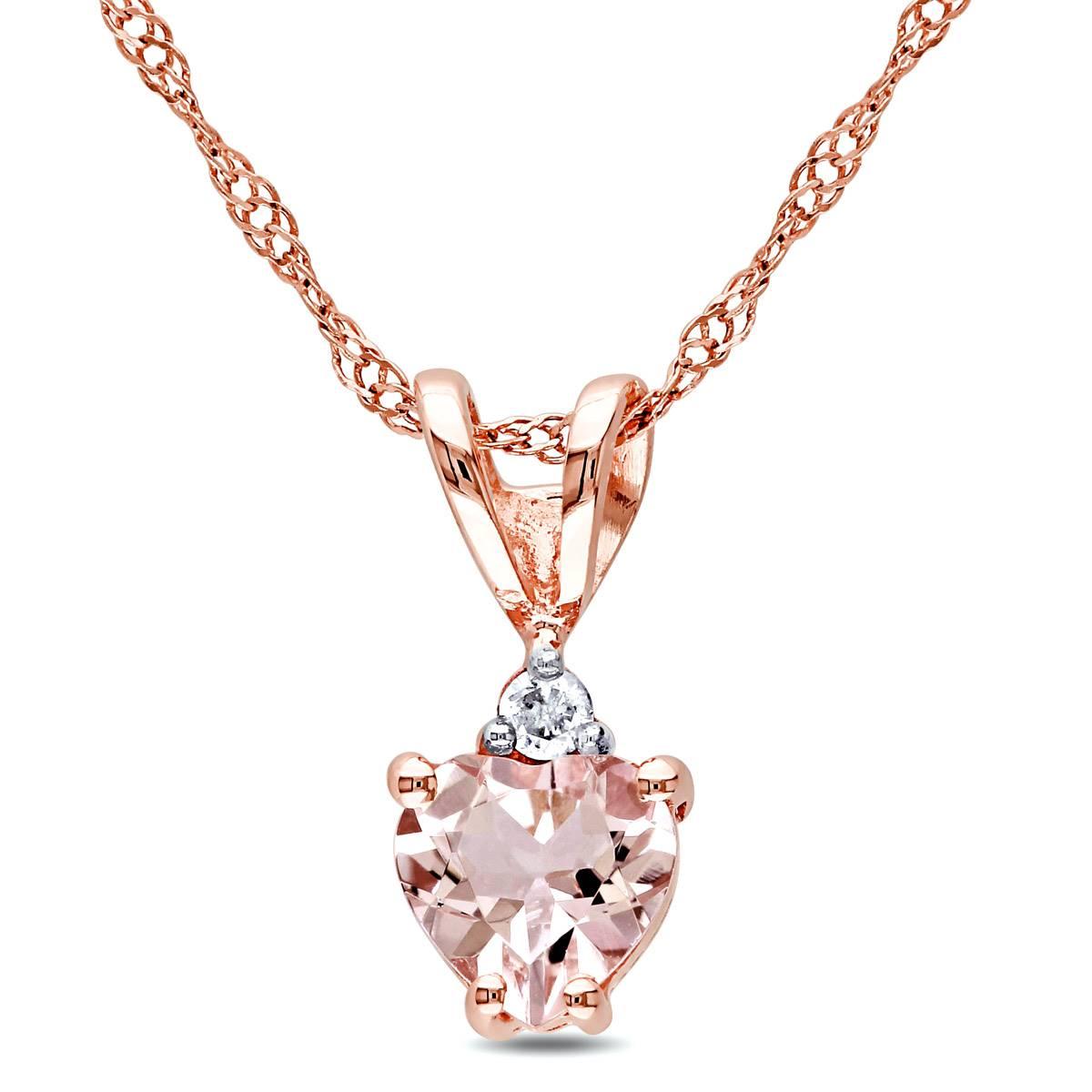Gemstone Classics™ 10kt. Rose Gold Heart Shaped Pendant