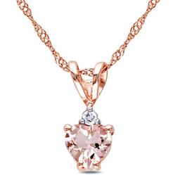 Gemstone Classics(tm) 10kt. Rose Gold Heart Shaped Pendant