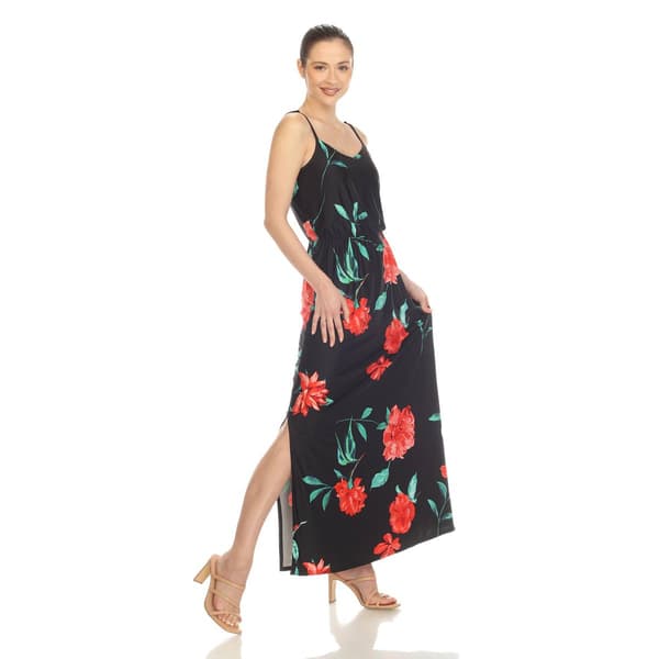 Womens White Mark Floral Strap Maxi Dress
