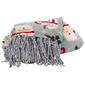 Mountain Ridge Santa & Snowman Mugs Fringe Popcorn Throw - image 1