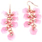 Ashley Cooper(tm) Gold-Tone Pink Petal Flower Earrings - image 1