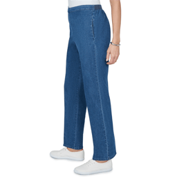 Petite Alfred Dunner Ann Arbor Pull On Jeans - Short Length