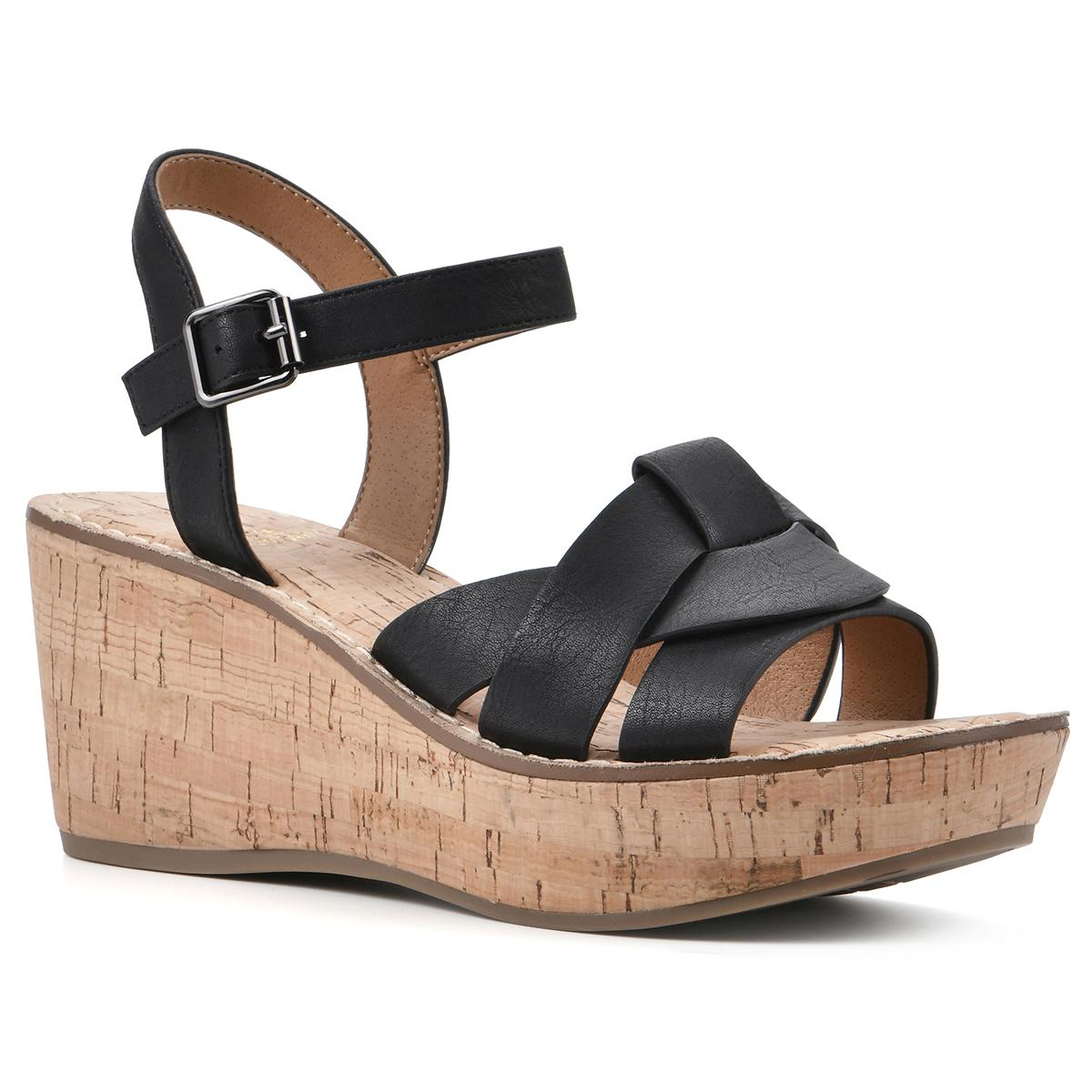 Womens White Mountain Simple Strappy Slingback Platform...