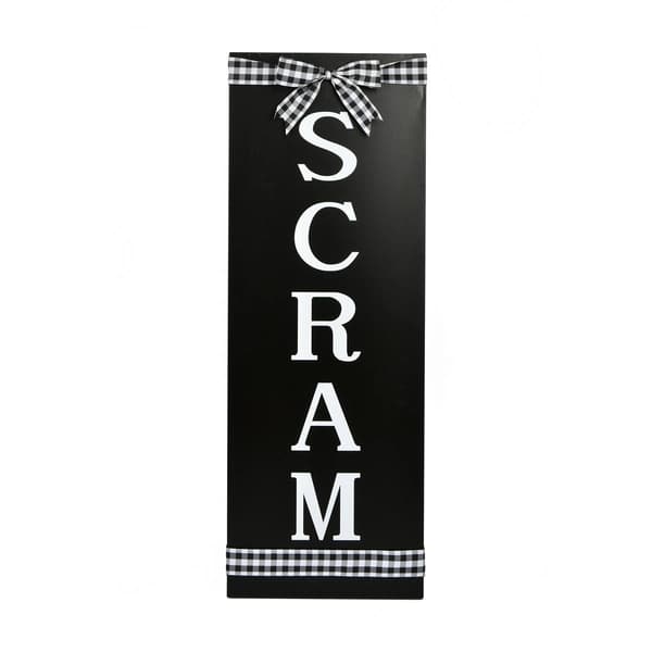 National Tree 30in. Halloween Scram Metal Porch Sign