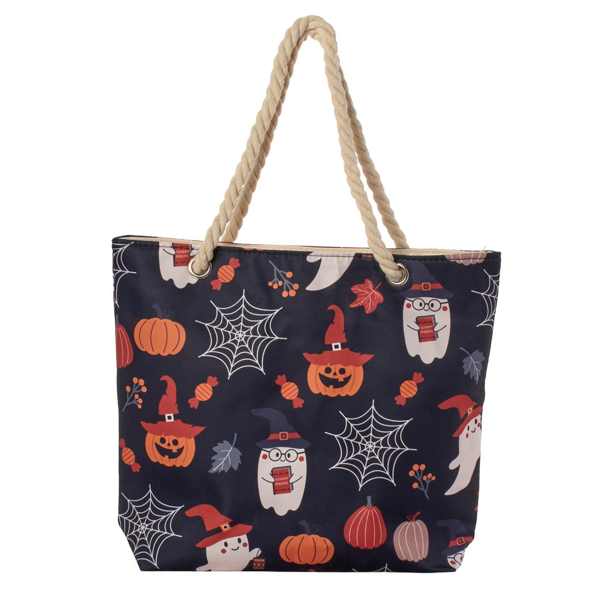Renshun Ghost Webs Pumpkins Tote