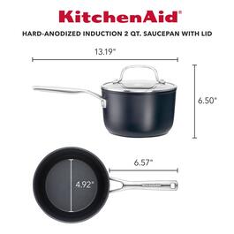 KitchenAid Hard-Anodized Nonstick Saucepan with Lid - 2 Quart