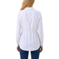 Womens NY Collection Long Sleeve Tie Waist Button Front Blouse - image 2