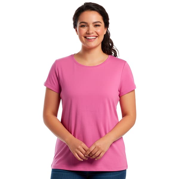 Plus Size Preswick & Moore(R) Short Sleeve Crew Neck Tee