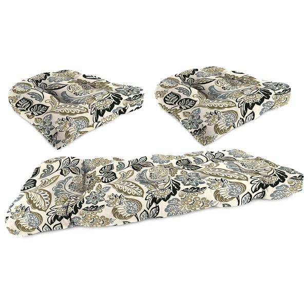 Jordan Manufacturing 3pc. Dailey Wicker Chair Cushion Set - image 