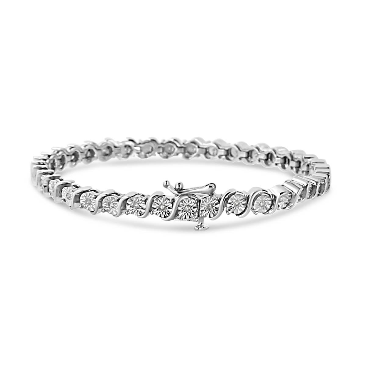 Haus of Brilliance Sterling Silver 1/4ctw. Tennis Bracelet