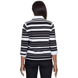 Womens Alfred Dunner World Traveler Stripe 2Fer Sweater