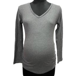 Womens Times Two Side Ruched Waffle Knit Maternity Tee